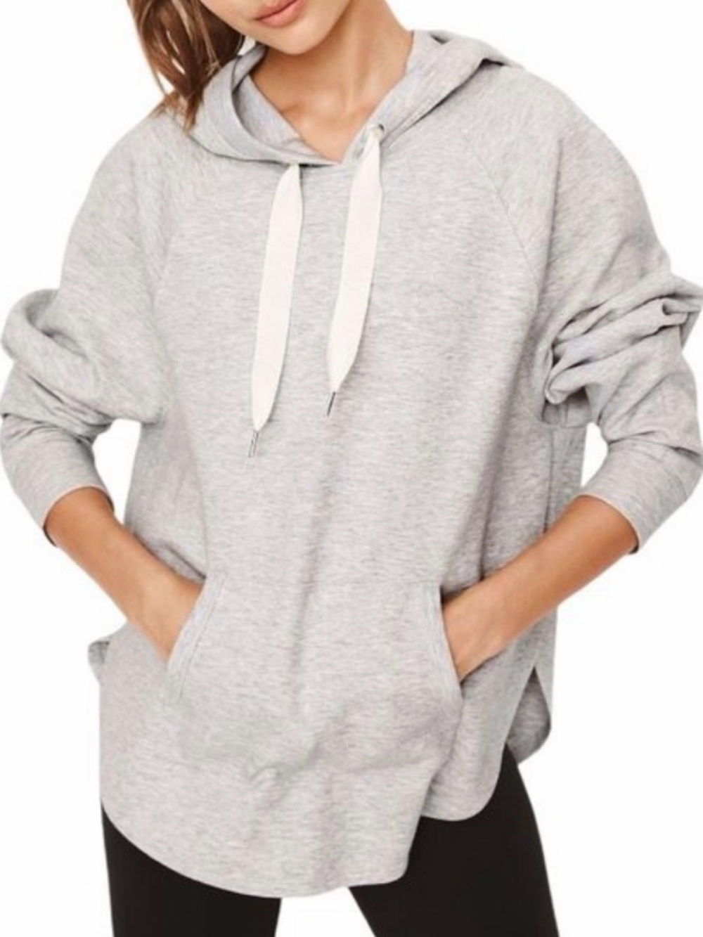 Victoria Sport Light Gray Hoodie Sweatshirt - Comfortable Women's Pullover Sz M